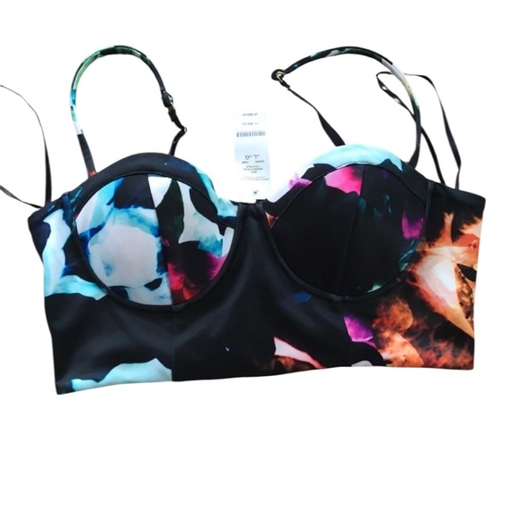 Bebe crop top , multicolor , sizeL - Picture 1 of 7